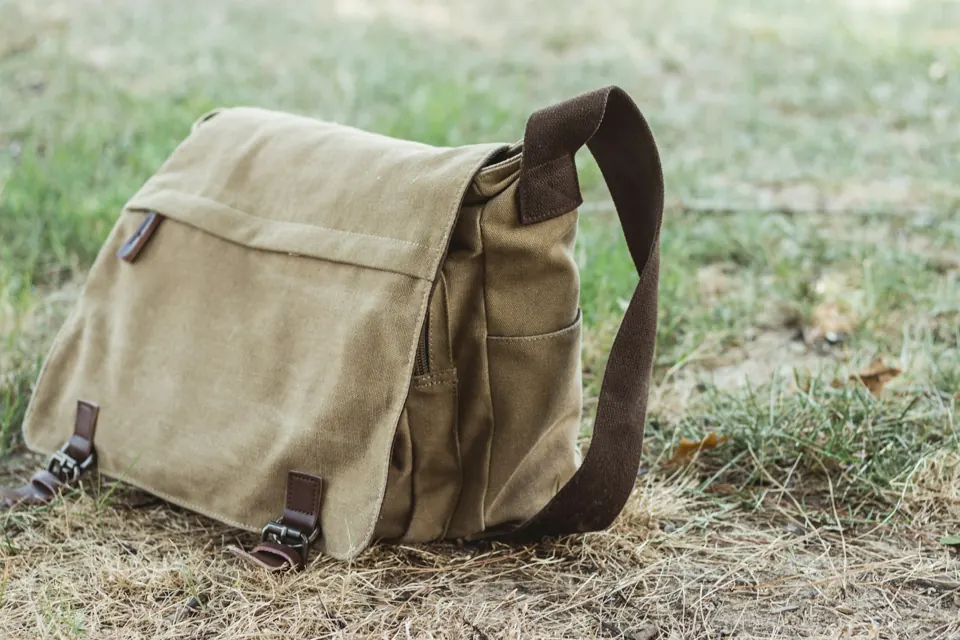 Beige sling bag