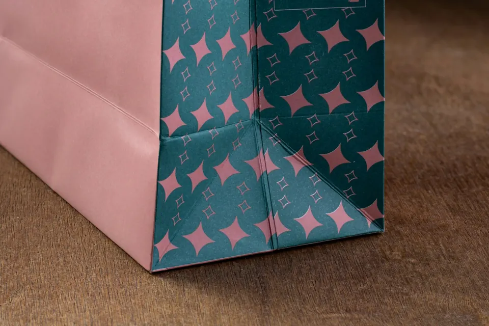 A paper bag on a table